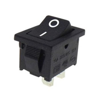 Διακόπτης Rocker Mini 2P/10A/250V με λυχνία ON-OFF MR1110 HNO Διακόπτες